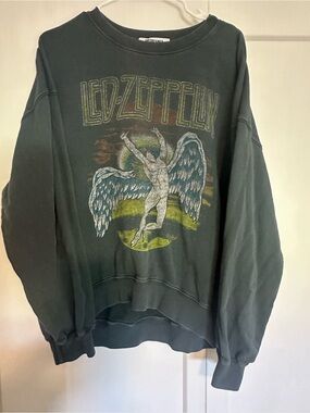 Daydreamer Dark Green Led Zeppelin Graphic Crewneck Sweatshirt